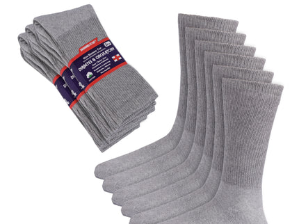 Diabetic Socks For Men Women Non-Binding Doctor Approved Diabetic Crew Socks Grey 12 Pairs Size 10-13