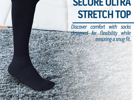 Diabetic Socks Over The Calf - Knee High Premium Cotton Socks For Men's.