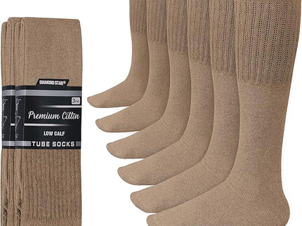 Men's Athletic Tube Socks Running Sports OVER THE CALF Full Cushioned Premium Soft Cotton Big and Tall