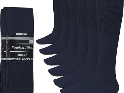 Men's Athletic Tube Socks Running Sports OVER THE CALF Full Cushioned Premium Soft Cotton Big and Tall
