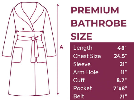 Velour Robes - Luxury Hotel BathRobe 100% Cotton Quality with Side Pockets & Waist-Tie Belt One Size Men & Women Spa Robe White (US, Alpha, One Size, Regular)