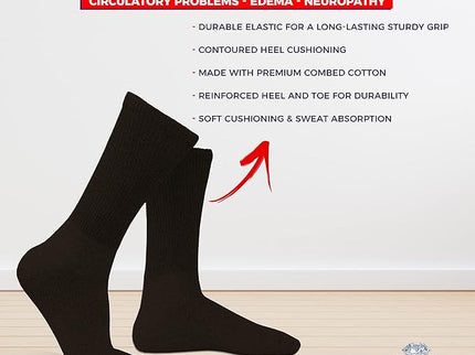 Diabetic Socks For Men Women Non-Binding Doctor Approved Diabetic Crew Socks.