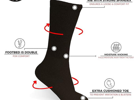 Diabetic Socks For Men Women Non-Binding Doctor Approved Diabetic Crew Socks.