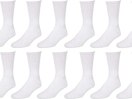 Men’s Casual Cotton Crew Socks for All Purpose Work Sports Athletic Moisture Wicking.