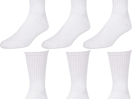 Men’s Casual Cotton Crew Socks for All Purpose Work Sports Athletic Moisture Wicking.