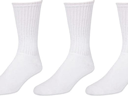 Men’s Casual Cotton Crew Socks for All Purpose Work Sports Athletic Moisture Wicking.