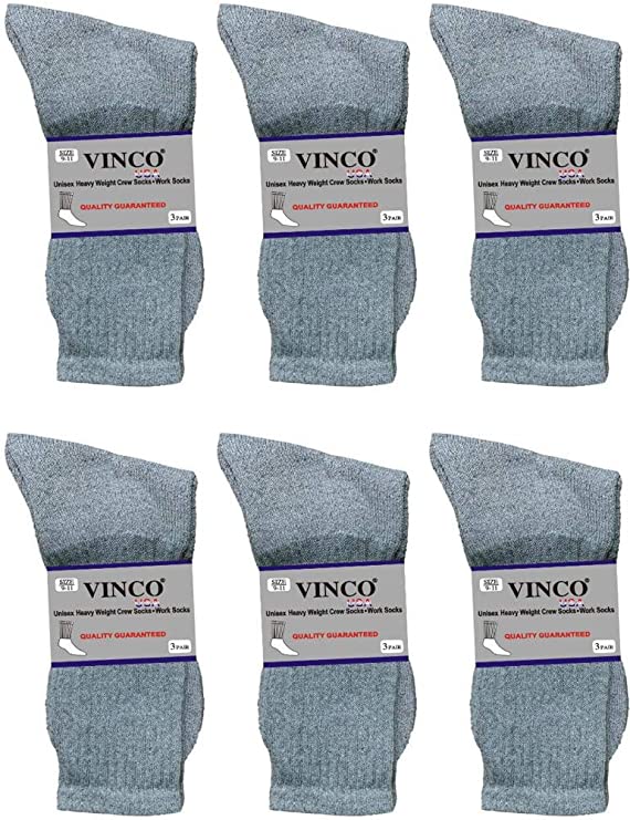 Men’s Casual Cotton Crew Socks for All Purpose Work Sports Athletic Moisture Wicking 12 Pairs Size 9-11, 10-13