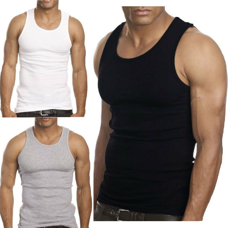 Men's Undershirts - Soft Cotton Blend, Tag Less A-Shirt Crew Neck - Comfortable Fit