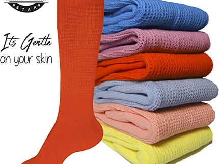 Diabetic Socks, Non-Binding Circulatory Cushion Cotton Ankle Crew Socks for Women