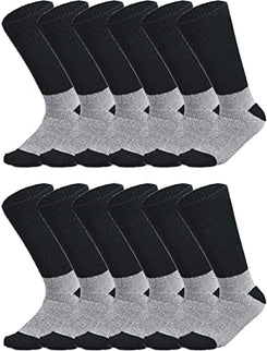 Diabetic Socks For Men and Women Loose Fit Non-Binding Thermal Diabetic Crew Cotton Socks Keep Foot Warm.