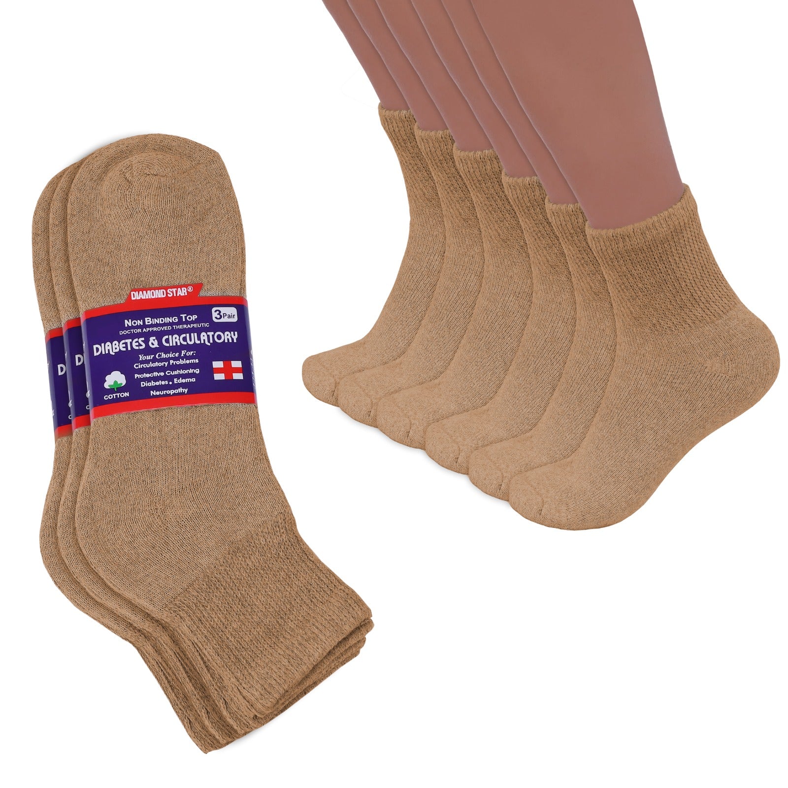 Non-Binding Arch Support Diabetic Above Ankle Socks - magicsport