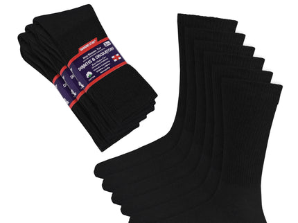 6 Pairs Black Diabetic Socks, Non-Binding Extra Wide Doctor Approved Cotton Socks for Men’s Women’s Big & Tall Size 13-15