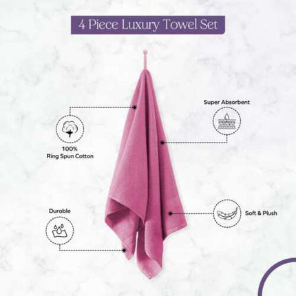 Towels 1 piece, 2 piece, 4 piece 500 GSM Cotton Bath Towels Set 27x54 Inches