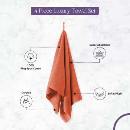 Towels 1 piece, 2 piece, 4 piece 500 GSM Cotton Bath Towels Set 27x54 Inches