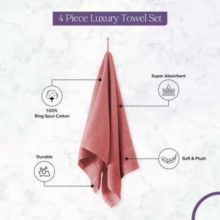 Towels 1 piece, 2 piece, 4 piece 500 GSM Cotton Bath Towels Set 27x54 Inches
