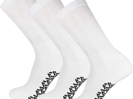 Diamond Star Anti Skid Socks Non Slip Non Binding With Grips Hospital Diabetic Crew Socks For Men Women