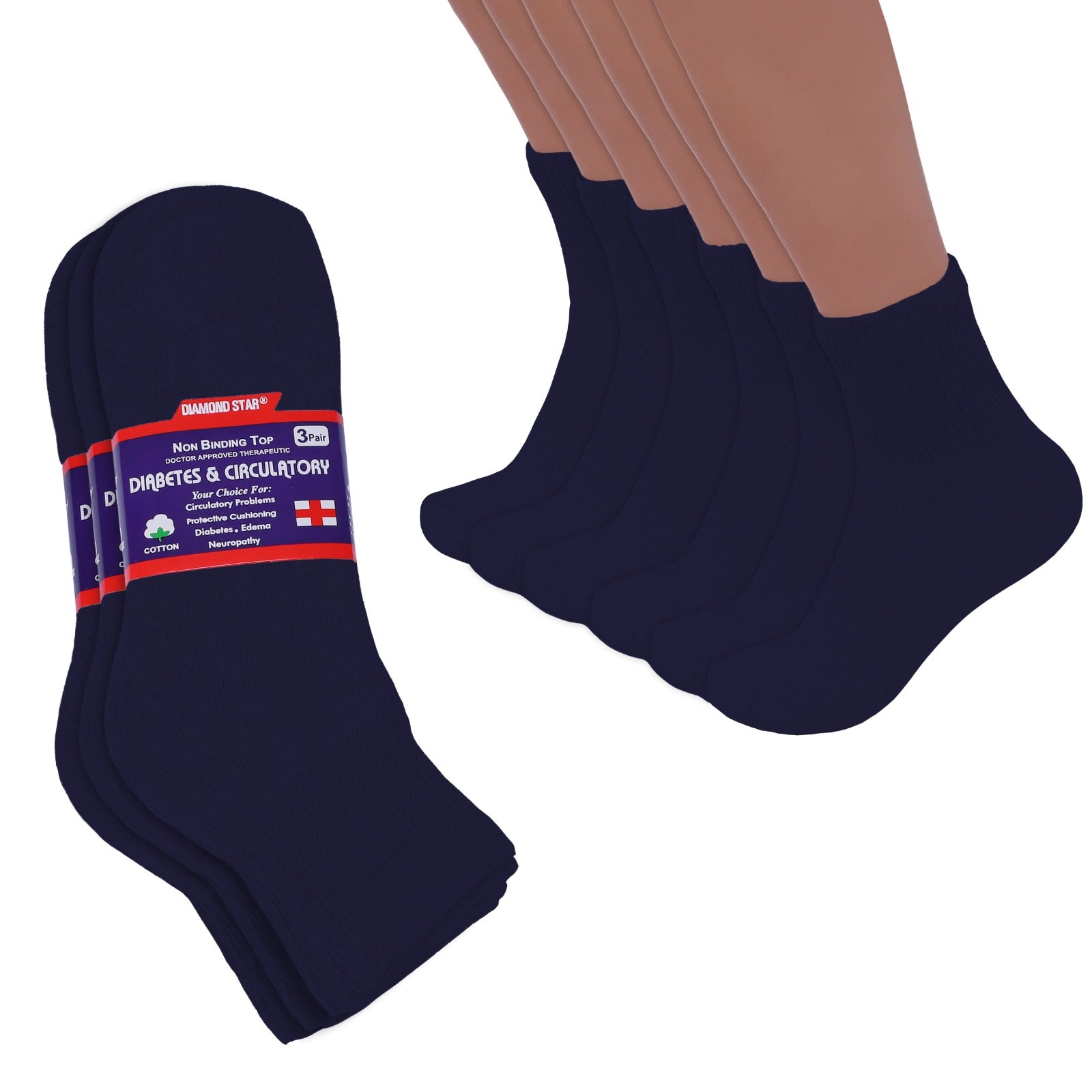 Non-Binding Arch Support Diabetic Above Ankle Socks - magicsport