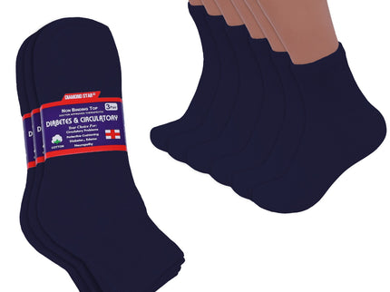 3-12 Pairs Men Women Circulatory Health Diabetic Ankle Quarter Socks  9-11 10-13 13-15