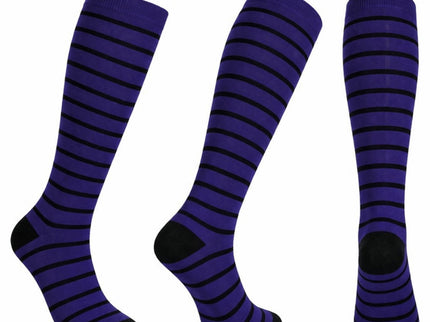 Diamond Star Graduated Compression Socks for Men & Women - Knee High Support for Running, Travel, Nurses (US, Alpha, One Size, Regular, Regular, 6 Pairs