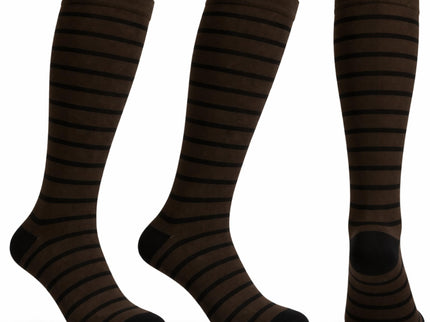 Diamond Star Graduated Compression Socks for Men & Women - Knee High Support for Running, Travel, Nurses (US, Alpha, One Size, Regular, Regular, 6 Pairs