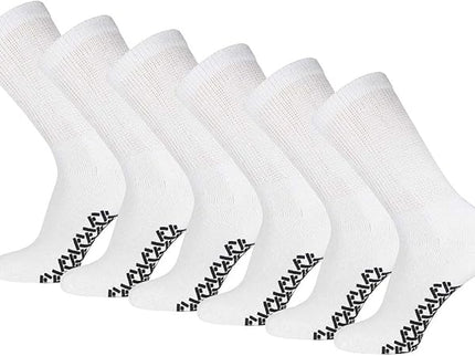Diamond Star Anti Skid Socks Non Slip Non Binding With Grips Hospital Diabetic Crew Socks For Men Women