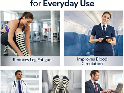 Diamond Star Graduated Compression Socks for Men & Women - Knee High Support for Running, Travel, Nurses (US, Alpha, One Size, Regular, Regular, 6 Pairs
