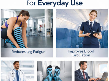 Diamond Star Graduated Compression Socks for Men & Women - Knee High Support for Running, Travel, Nurses (US, Alpha, One Size, Regular, Regular, 6 Pairs
