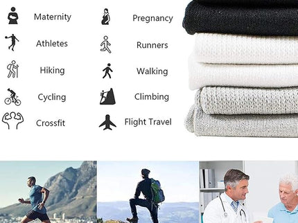 3-6-12 Pairs Diabetic Socks, Non-Binding Circulatory Cushion Cotton Crew Diabetic Socks for Men Women White Size 10-13