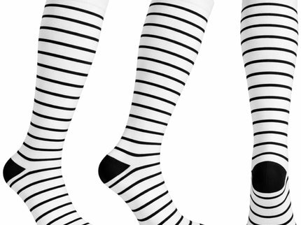 Diamond Star Graduated Compression Socks for Men & Women - Knee High Support for Running, Travel, Nurses (US, Alpha, One Size, Regular, Regular, 6 Pairs