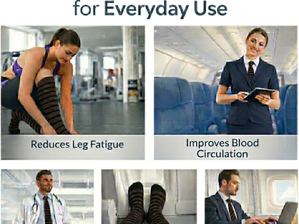 Diamond Star Graduated Compression Socks for Men & Women - Knee High Support for Running, Travel, Nurses (US, Alpha, One Size, Regular, Regular, 6 Pairs