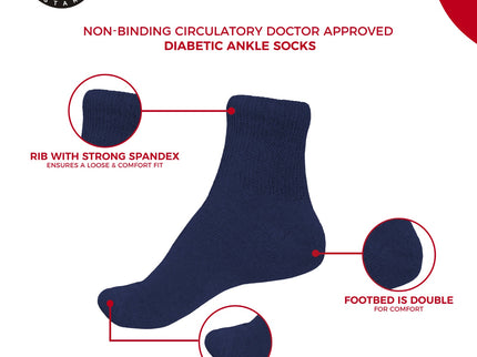 3-12 Pairs Men Women Circulatory Health Diabetic Ankle Quarter Socks  9-11 10-13 13-15