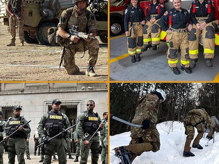 Diamond Star 6 Pack Military Boot Socks Quick-Dry Cotton Crew Socks for Firefighters, Police, Hiking