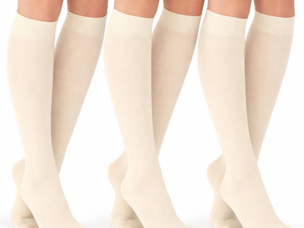 Women's Knee High Socks Trouser Socks, Stretchy Soft Thin Material 6-12 Pairs Pack.