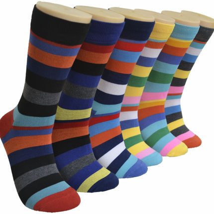 6-12 Pairs Men's Women's Cotton Dress Crew Socks Comfortable Casual Soft Socks Size 10-13