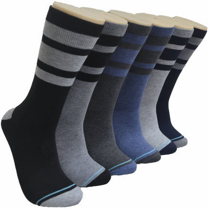 6-12 Pairs Men's Women's Cotton Dress Crew Socks Comfortable Casual Soft Socks Size 10-13