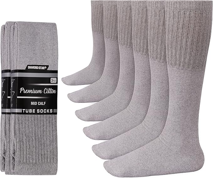 Men's Athletic Tube Socks Running Sports Full Cushioned Premium Soft Cotton.