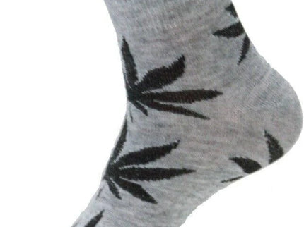 12 Pairs Mens Ankle/Quarter Crew Weed Leaf Socks Cotton Low Cut Socks.