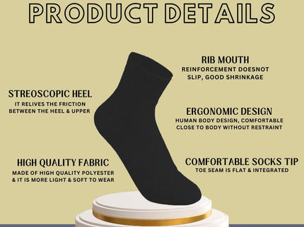 Vinco 12 Pairs Ankle socks,Comfort Fit Lightweight -No Show Sock Low-Cut Athletic Men Women Cotton Socks Size 9-11, 10-13