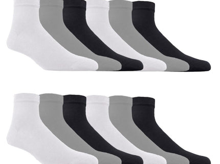 Vinco 12 Pairs Ankle socks,Comfort Fit Lightweight -No Show Sock Low-Cut Athletic Men Women Cotton Socks Size 9-11, 10-13