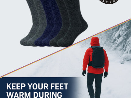 Thermal Heated Winter Socks – Insulated Cold Weather Gear for Men & Women, Thick Cushioned Warmth Socks.