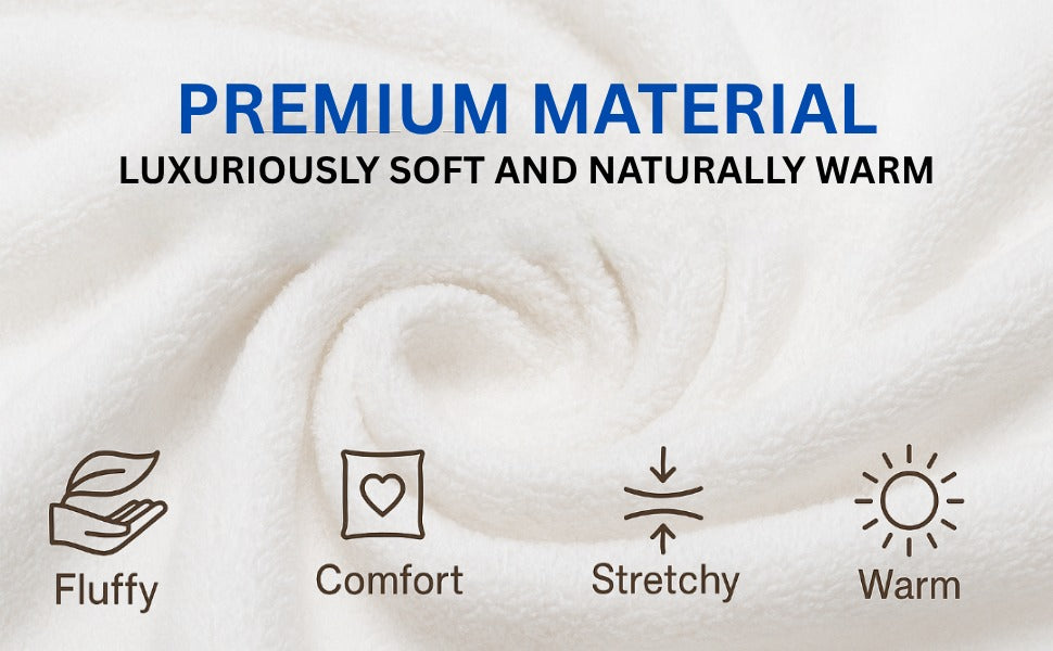 Velour Robes - Luxury Hotel BathRobe 100% Cotton Quality with Side Pockets & Waist-Tie Belt One Size Men & Women Spa Robe White (US, Alpha, One Size, Regular)