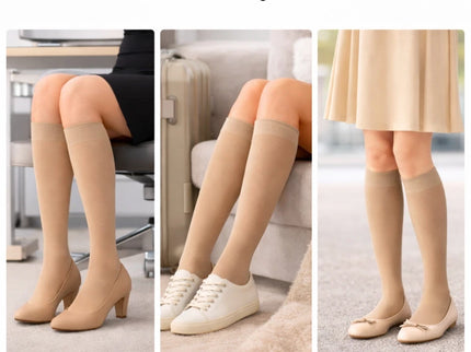 Women's Knee High Socks Trouser Socks, Stretchy Soft Thin Material 6-12 Pairs Pack.