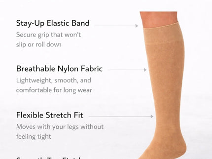 Women's Knee High Socks Trouser Socks, Stretchy Soft Thin Material 6-12 Pairs Pack.