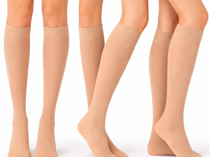 Women's Knee High Socks Trouser Socks, Stretchy Soft Thin Material 6-12 Pairs Pack.