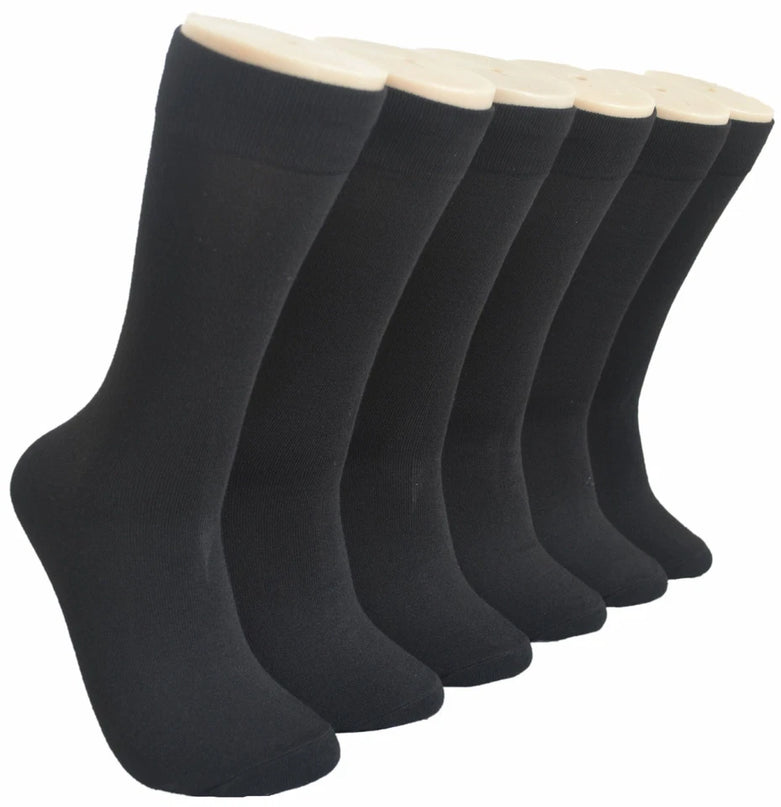 6-12 Pairs Men's Women's Cotton Dress Crew Socks Comfortable Casual Soft Socks Size 10-13