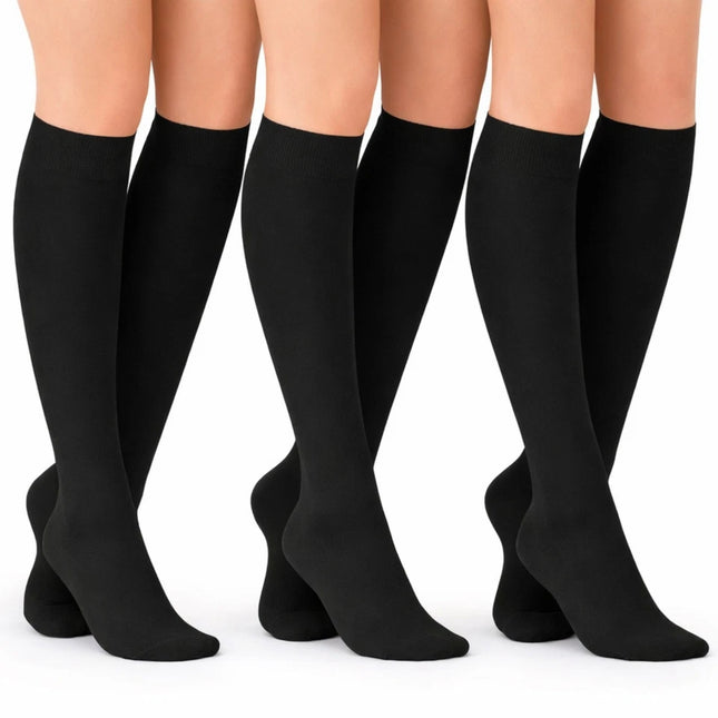 Women's Knee High Socks Trouser Socks, Stretchy Soft Thin Material 6-12 Pairs Pack.
