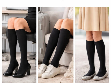 Women's Knee High Socks Trouser Socks, Stretchy Soft Thin Material 6-12 Pairs Pack.