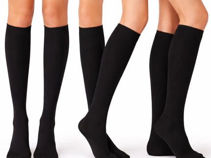 Women's Knee High Socks Trouser Socks, Stretchy Soft Thin Material 6-12 Pairs Pack.