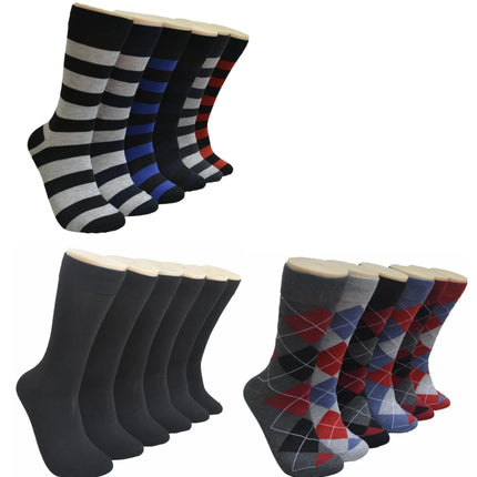6-12 Pairs Men's Women's Cotton Dress Crew Socks Comfortable Casual Soft Socks Size 10-13