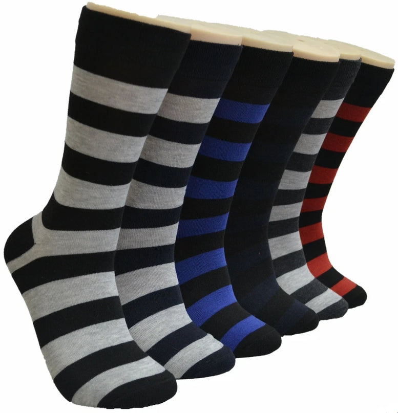 6-12 Pairs Men's Women's Cotton Dress Crew Socks Comfortable Casual Soft Socks Size 10-13